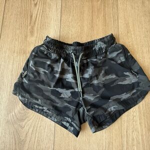 Athleta Kids Camo Shorts - Black and Gray
